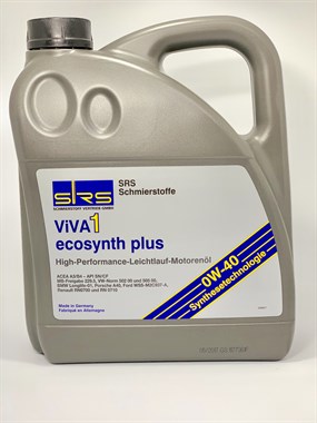 SRS Масло моторное VIVA 1 ecosynth Plus 0W-40  4 л - фото 4484